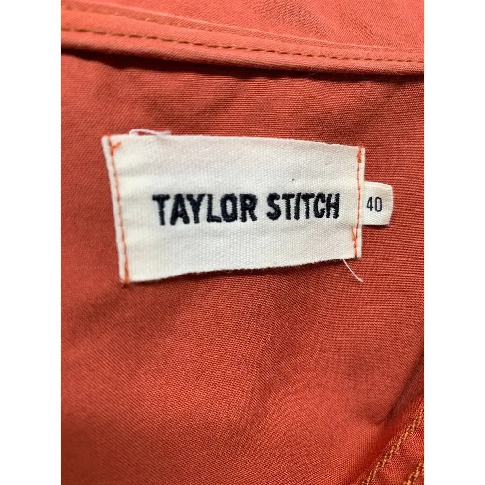 Taylor Stitch Cotton Bomber Jacket Size 40 Rust Orange Americana Heritage